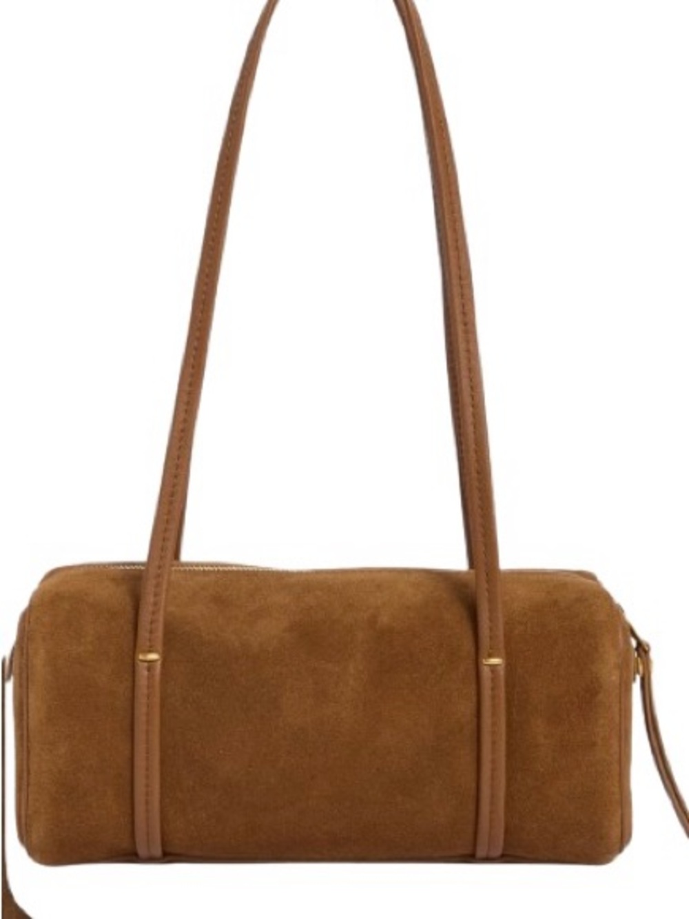 🆕- Madewell- The Brioche Mini Suede Barrel Shoulder Bag. Aged Cognac.